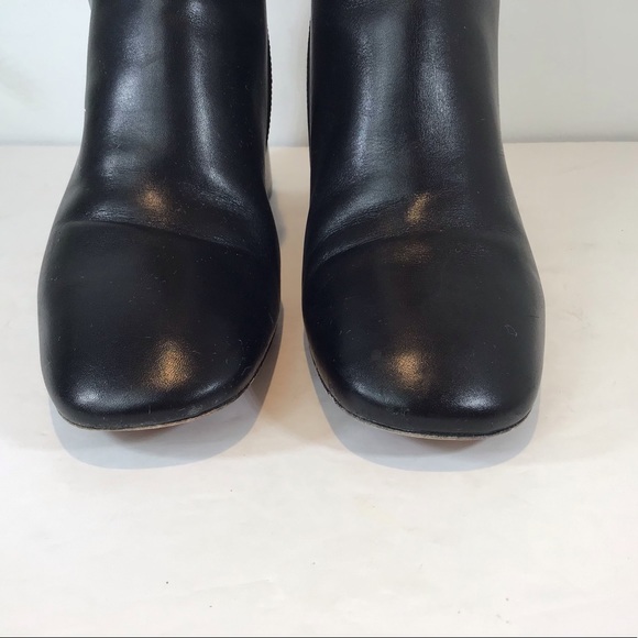 TORY BURCH BLOSSOM CALF LEATHER ANKLE BOOTIES BLK SZ 7.5 - Picture 13 of 16